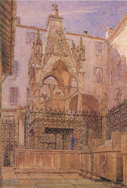 Tomb of Mastino II della Scala (mk46), George Price Boyce,RWS